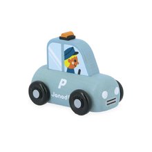Janod Cross roads Drevené auto na tlačenie Polícia modré J05912 