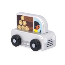 Fa toló kisautó pickup Wooden Pick-up Countryside Cross Roads Janod szürke 12 hó-tól J05935
