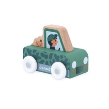 Fa toló kisautó szafari autó Mountain Valley Wooden All Terrain Car Cross Roads Janod zöld 12 hó-tól J05942