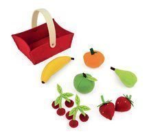  Košík pro děti Janod s 8 druhy ovoce z plsti od 2 let