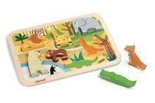 Drevené puzzle pre najmenších Zoo Chunky Janod od 18 mesiacov 7 dielov 