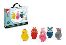 Zvieratká z vlny Pompoms Ateliér Janod Krúžok šikovných rúk od 6 rokov