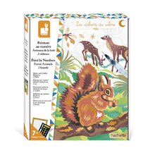 Maxi kreatívna sada Maľovanie s číslami Lesné zvieratká Paint by Numbers Watercolor Forest Animals Atelier Janod 2 obrázky od 7 rokov J07983