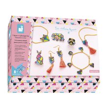 Sada na výrobu šperkov Geometrix Shrink Plastic Jewels Atelier Janod na výrobu 7 kusov šperkov od 8 rokov J07996