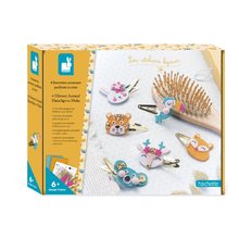 Ékszerkészítő készlet Hajcsatok Állatok Glittery Animal Hairclips Atelier Janod 6 drb ékszer készítésére 6 évtől J07997