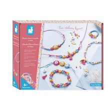 Sada na výrobu šperkov Kvety Beaded Flower Jewels Atelier Janod na výrobu 6 kusov šperkov od 6 rokov J07998