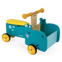 Drevené odrážadlo Hroch Hippopotamus Ride-On Janod od 12 mes J08003