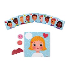 Magnetická hra Emócie a pocity Emotions Magnetic Game Janod s predlohami 27 magnetiek od 24 mes J08038