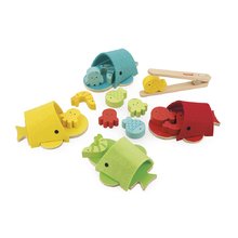 Didaktická hračka na triedenie Montessori Veľryby Whales Colour Matching Game Janod od 24 mes J08276