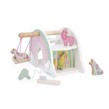 Drevený domček pre jednorožce Unicorn House Janod 5 doplnkov J08591