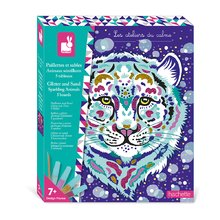 Maxi kreatívna sada Trblietavé piesky Zvieratká Glitter and Sand Sparkling Animals Atelier Janod 5 obrázkov od 7 rokov J09152