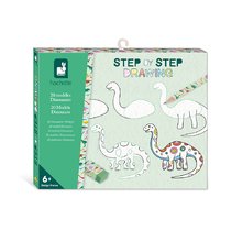 Kreatívna sada Kreslenie krok za krokom Dinosaury Fantasy Drawing Step by Step Janod 20 modelov od 6 rokov J09154