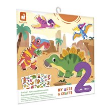 Maxi kreatívna sada Prelepovateľné samolepky Dinosaury Repositionable Thick Stickers My Arts & Crafts Atelier Janod 30 nálepiek od 24 mes J09158