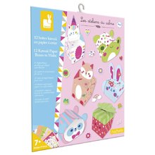Mini kreatívna sada Origami Kawaii Paper Boxes Atelie Janod papierové krabičky 12 kusov od 7 rokov J09164