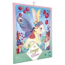Mini kreatív készlet Strasszkövek Mágikus tündérek Rhinestones Magic Fairies Atelier Janod 3 ábra és 300 kristály 5 évtől J09170