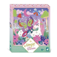 Midi kreatívna sada Penové nálepky a svietiaci piesok Magické víly Foam Stickers and Phospho Sand Magic Fairies Atelier Janod 5 obrázkov od 6 rokov J0