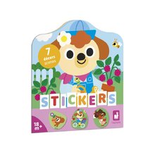 Kniha samolepiek Záhrada The Garden Stickers Book Janod 7 predlôh od 18 mes J09199