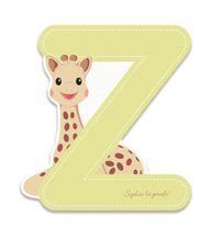Drevené písmeno Z Sophie The Giraffe Janod lepiace 7 cm béžové