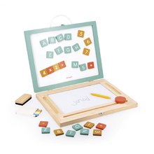 Drevený kufrík s magnetickou tabuľou 4v1 Slate Janod 4 aktivity a 42 magnetiek J09626