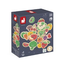 Drevené magnetky Ovocie a zelenina Fruit & Vegetable Magnets Janod 24 kusov od 24 mes J09648