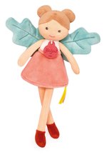 Păpușa zână Gaia Forest Fairies Jolijou 25 cm în rochiță roz cu so aripioare verzi din material textil de la 5 ani JJ6030