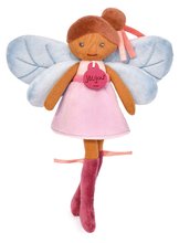 Rongybaba tündér Tara Forest Fairies Jolijou 25 cm lila ruhácskában kék szárnyakkal puha textilanyagból 5 évtől JJ6031