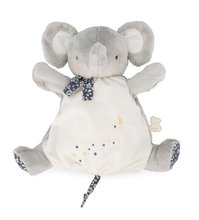 Plyšový sloník bábkové divadlo Elephant Doudou Puppet Petites Chansons Kaloo sivý 24 cm z jemného plyšu od 0 mes K210004