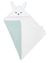 Fürdőlepedő kapucnival legkisebbeknek Nyuszi Bath Towel Dove K'Doux Kaloo fehér 75*75 cm lágy puha alapanyagból 0 hó-tól K216006