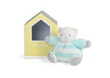 Ursuleţ din pluş BeBe Pastel Chubby 18 cm turcoaz-crem pentru cei mai mici în ambalaj de cadouri