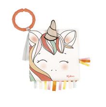 Carte din textil unicorn The happy Unicorn Activity Book Kaloo cu cerc pentru cei mai mici