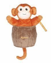 Maimuță de pluș teatru de păpuși Jack Monkey Kachoo Kaloo surpriză în nucă de cocos 25 cm pentru cei mai mici