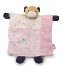 Ursuleţ de pluş pentru dormit cu păpuşă de mână şi jucărie dentiţie Petite Rose-Doudou Pretty Bear K