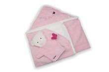 Osuška s kapucňou Petite Rose-Bath Towel Kaloo so žinkou ružová