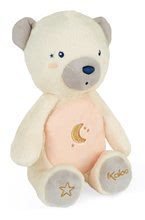 Plyšový medveď nočné svetlo My Bear Nightlight Home Kaloo šedo-krémový 22 cm so svetlom z jemnej plyše od 3 mes
