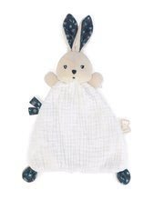 Textilný zajačik na maznanie Nature Rabbit Doudou K'doux Kaloo biely 20 cm z jemného materiálu od 0 mes K969950