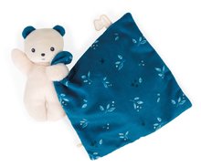 Plyšový medvedík na maznanie Bear Carré Doudou Kaloo modrý 14 cm z jemného materiálu v darčekovom balení od 0 mes K972004
