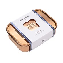 Box na svačinu Lunchbox Rose Gold Jeune Premier 100% nerezavějící ocel luxusní provedení 21*16 cm
