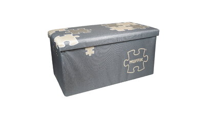 Úložný box na ortopedické podložky veľký MUFFIK sivý nosnosť 30 kg 70*35*35 cm