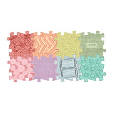 Set ortopedických podložiek pre zdravý vývoj chodidiel Dúha Pastel MUFFIK 8 kusov