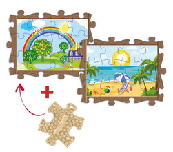 Senzorické puzzle Everlasting Štyri ročné obdobia Leto MUFFIK na rozvoj jemnej motoriky