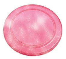 Lietajúci tanier s trblietkami Écoiffier priemer 23 cm ružový od 18 mes