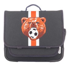 Školská aktovka Schoolbag Paris Large Soccer Bear Jack Piers ergonomická luxusné prevedenie od 6 rokov 32*15*38 cm