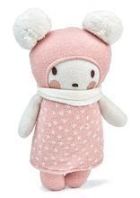 Panenka pletená bílá Baby Bella Knitted Doll ThreadBear 24 cm z jemné a měkké bavlny v dárkovém balení od 0 měsíců