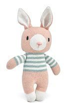 Păpușă iepuraș tricotat Finbar Hare Knitted Baby Doll Threadbear 18 cm din bumbac fin și moale cu etichetă cadou de la 0 luni