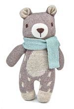 Bábika pletená medveď Fred the Bear Knitted Baby Doll ThreadBear 18 cm z jemnej a mäkkej bavlny s darčekovým štítkom od 0 mes