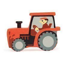 Tractor din lemn Tractor Tender Leaf Toys 