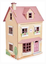 Drevený mestský domček pre bábiku Foxtail Villa Tender Leaf Toys ružový 12 dielov s nábytkom výška 71 cm TL8128