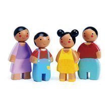 Figurine din lemn Sunny Doll Family Tender Leaf Toys tată mamă și 2 copii