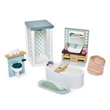 Drevená kúpelňa Dovetail Bathroom Set Tender Leaf Toys 6-dielna sada s komplet vybavením a doplnkami