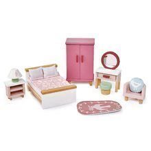 Mobilier din lemn pentru dormitor Dovetail Bedroom Set Tender Leaf Toys cu echipamente și 9 accesorii complete